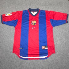 vtg FC Barcelona Jersey mens SMALL soccer football 1998-99 home kit nike Size S
