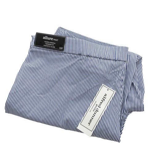 Alfred Dunner Womens 16P Blue Pin Stripped Allure Modern Fit Pull-on Pants - Picture 7 of 7