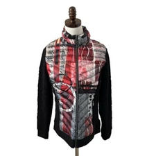 Simply Art Dolcezza Jacket Women Sz M Full Zip Quilted Puffer Artsy Art to Wear