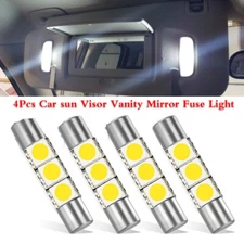 4x 29mm LED Vanity Mirror Light 6000K White Sun Visor Bulb 6641 6614F for Dodge
