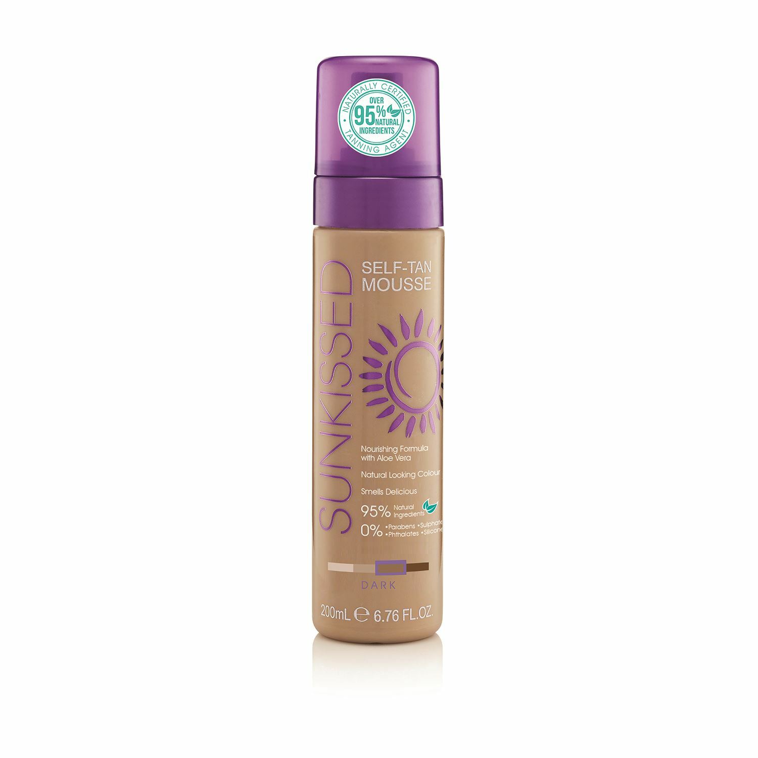 Sunkissed Self Tan Mousse 200ml - Dark