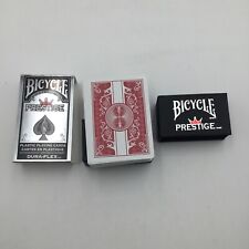 Bicycle Prestige Plastic Playing Cards with Premium Carrying Case, One Deck  of Red or Blue