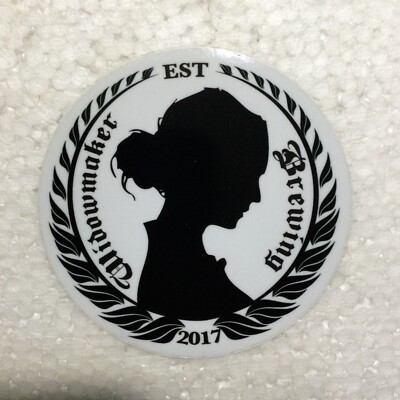 Widowmaker Brewing Company Brewery Beer Sticker Massachusetts 1