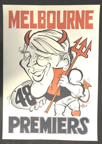 1900 - 2021 Melbourne Demons Weg Mark Knight posters X 13 Premiership Posters - Picture 8 of 12