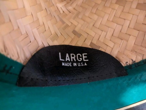Authentic Amish Made Straw Shade Hat Field Hat Men's Large - Picture 4 of 5