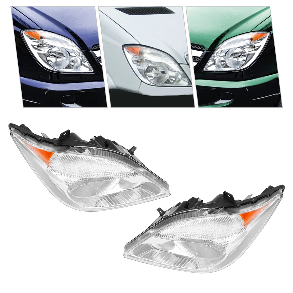 1 Pair LH+RH Headlights For 07-13 Dodge/Mercedes/Freightliner Sprinter 2500 3500 Foto 3 de 4