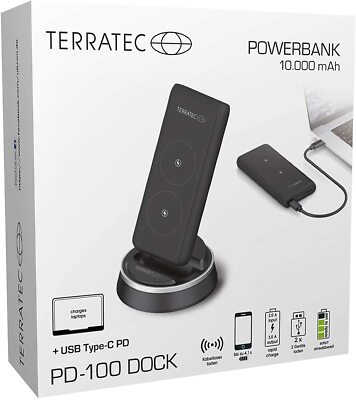 TerraTec PD-100 Ladestation Dockingstation Powerbank 10.000mAh 