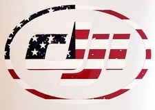 DJI American Flag Oval Window / Hard Case Decal Sticker - Mavic Phantom Drone