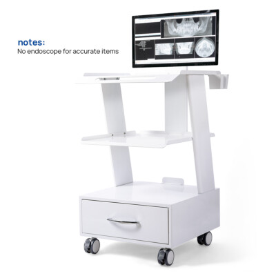 Dental Medical Cart Multi-Function Mobile Trolley Lockable Wheels Power Strip