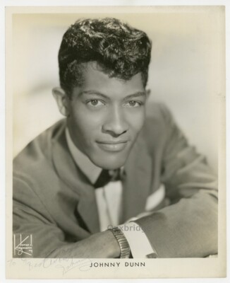 Johnny Dunn Signed Photo 1960 Hull Records Black Doo Wop Star Soul Singer Motown