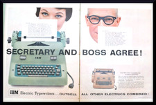 Vintage 1955 Print Ad IBM Electric Typewriter Magazine Advertisement Ephemera thumbnail