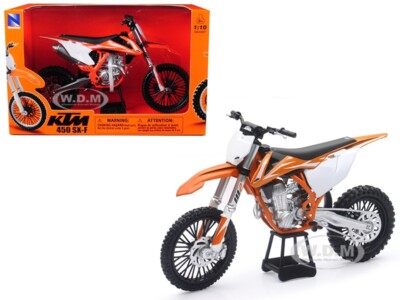 KTM 450 SX-F DIRT BIKE ORANGE 1/10 DIECAST MOTORCYCLE MODEL BY NEW RAY 57943