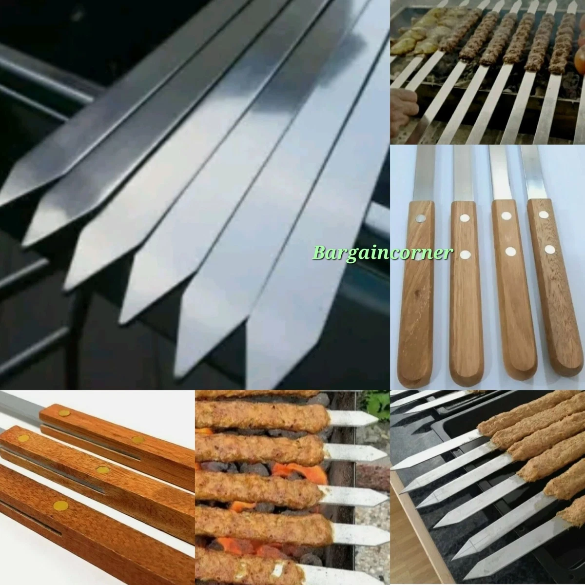 Flat top kebab skewers