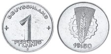 DDR 1 Pfennig 1950 E pr&auml;gefrisch-Stempelglanz 93593