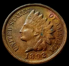 1892 INDIAN HEAD CENT AU! FULL LIBERTY! DIAMONDS! A beautifully toned coin!