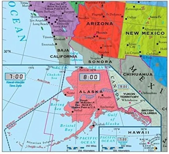 Wall Map Of The United States USA Road Travel Maps City Name US Poster 40" x 28 - Image 4 of 4