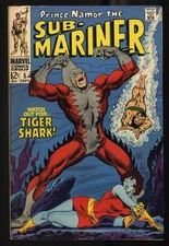 Sub-Mariner #5 VF- 7.5 1st Appearance Tiger Shark! Roy Thomas! Marvel 1968