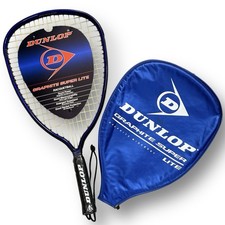 Dunlop Graphite Super Lite Racquetball Racket Widebody Ultra Light Blue Zip Case