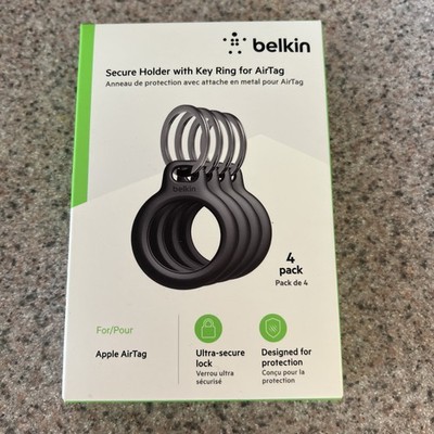 Brand New Belkin Secure Holder with Key Ring for AirTag - 4pk Black