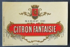 Altes Etikett Zitronenbaum Exemplar Drucker Seulin Nr.170 Lemon Label