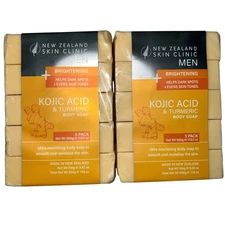 New Zealand Skin Clinic Men's Soap 10 Bars - Kojic Acid & Turmeric Body Soap