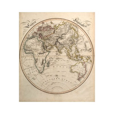 Daniel Lizars 1842 Engraved Map of the Eastern Hemisphere with Historic Detail