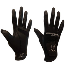 Hummingbird Sports Girls Genuine Leather Lacrosse And Field Hockey Gloves Black