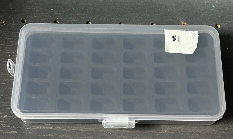 Clear Plastic Lidded Compartment Storage Organizer Container Box, Rectangle