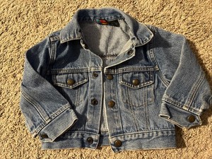 Kids Talk Vintage Jean Jacket Blue Denim Coat Unisex 2T