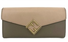 FENDI FF Diamant Leather Long Bifold Wallet