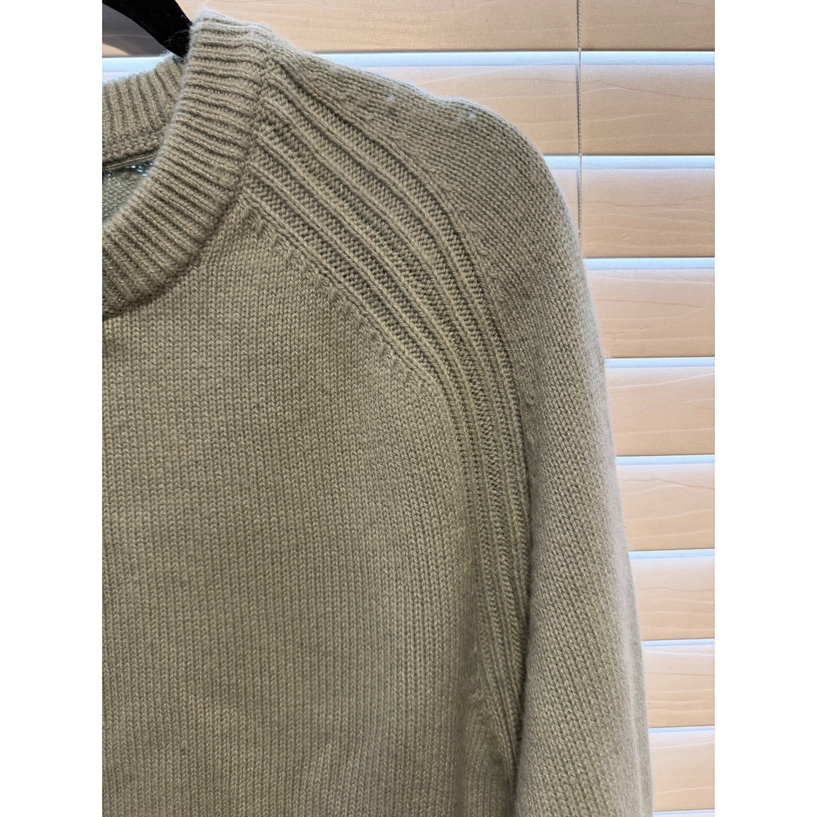 Reiss Sage Green Cloud Wool Blend Raglan Sleeve Crew Neck Jumper Sweater XXL image 4