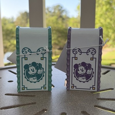 Disney Parks Cinderella Castle Mickey Mouse Trash Can Salt & Pepper Shaker Set