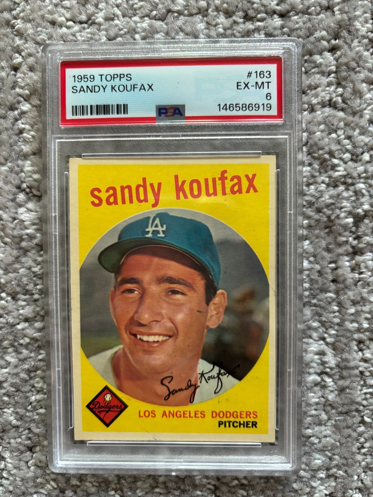 Sandy Koufax #163 Topps 1959 - PSA 6