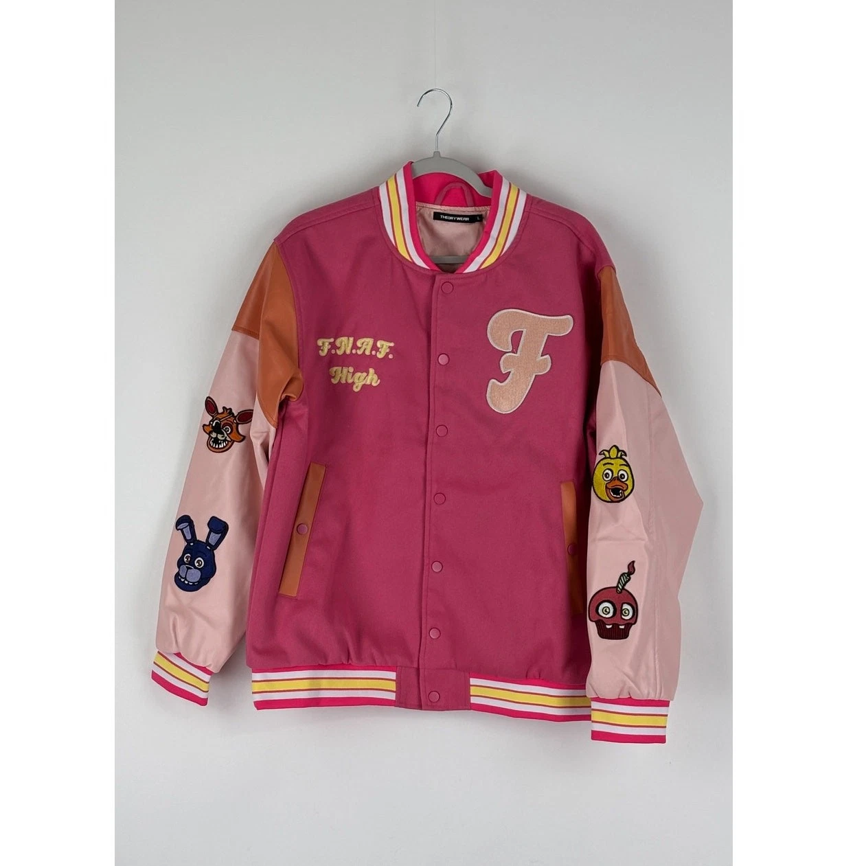 Theorywear FNAF High Varsity Jacket Five Nights at Freddy Letterman Size Large - product detail image 3