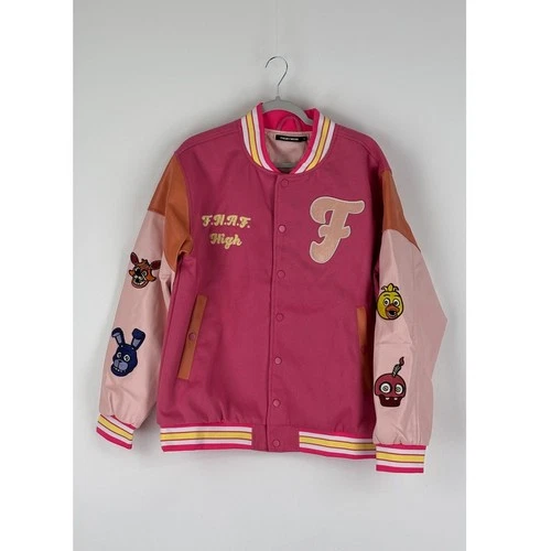 Theorywear FNAF High Varsity Jacket Five Nights at Freddy Letterman Size Large image 3