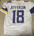Justin Jefferson Autographed Signed White Custom Football Jersey JSA Auto