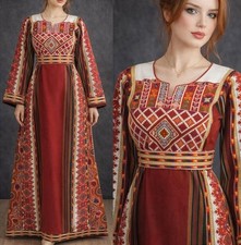 Hand Embroidered Dress Palestinian Thobe Dress Embroidered Women abaya Thobe