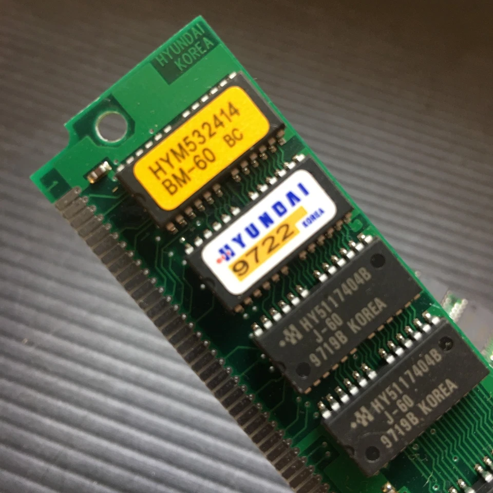 2PCS Hyundai 9722 HYM532414 BM-60 BC 16MB 72-PIN HN730065163 - Image 2 of 4