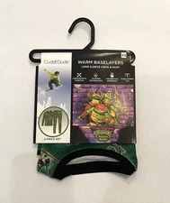 Cuddl Duds Boys Ninja Turtles XS 4/5 Warm Baselayer Pants And Shirt 2 PC Set New