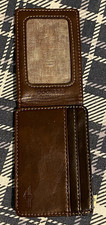 Dockers Men's Brown Bifold Wallet Folding Credit Card Logo Stitched