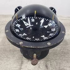 Vintage Ritchie Marine/Boat Compass w/ Lights -Stateroom/Cabin- 4-inch Black
