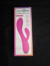 Plus One Dual Vibrating Massager - Rechargeable, Waterproof - Pink Color
