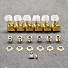 Fender Schaller XGE-1G Deluxe Gold Tuners White Pearl Buttons Tele Strat Guitar