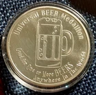 *UNIVERSAL BEER MEDALLION* 1oz Fine Silver Round In Capsule- With Pouch