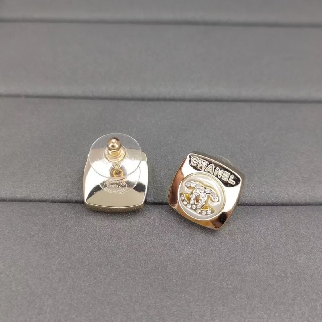 Authentic CHANEL Coco Mark stud Earrings - image 10