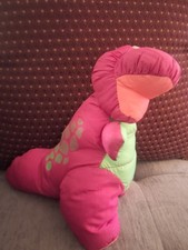 Fisher-Price Puffalumps Pink Dinosaur Stuffed Animal Medium 1992 MPN 2222