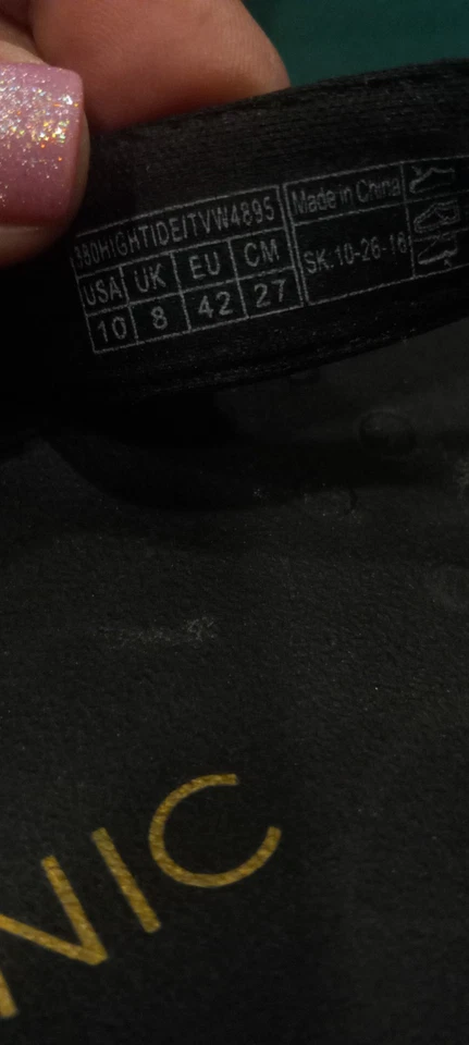 Sandalia negra con plataforma de marea alta Vionic para mujer talla 10 Foto 4 de 4