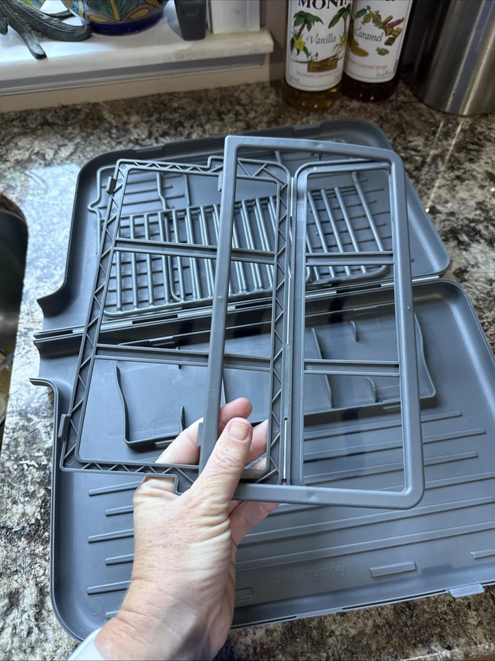 Farberware Plegable Compacto Plegable Viaje Camping Plato Secador Estante Foto 4 de 4