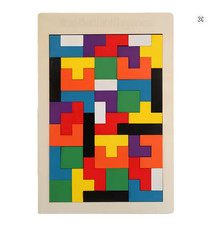 Colorful Wooden Tangram Puzzle Toy Kids Educational Building Blocks