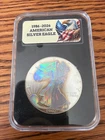 2002 american silver eagle 1oz.999 Fine hologram coin